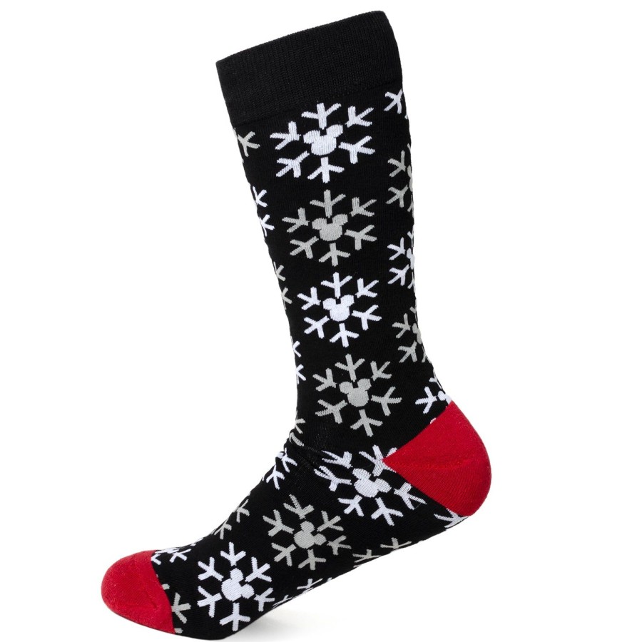 Disney Mickey Silhouette Snow Black Tonal Socks | Socks