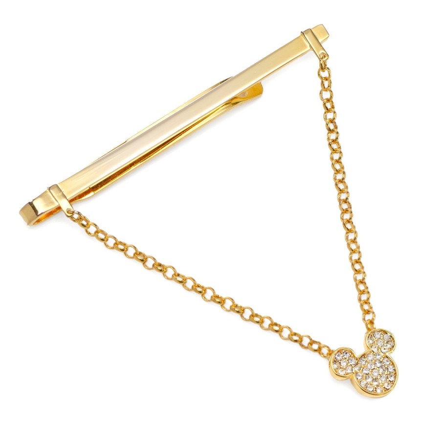 Disney Mickey Gold Crystal Chain Tie Bar | Movies & Characters Tie Bars