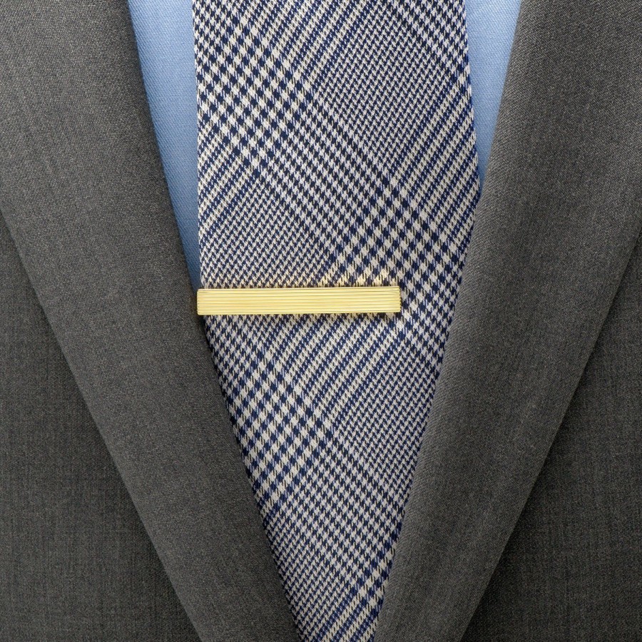 Ox and Bull Trading Co. Gold Pinstripe Tie Clip | Classic Tie Bars