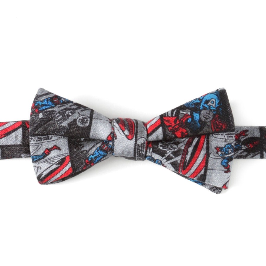 Marvel Captain America Comic Gray Men'S Bow Tie | Bow Ties