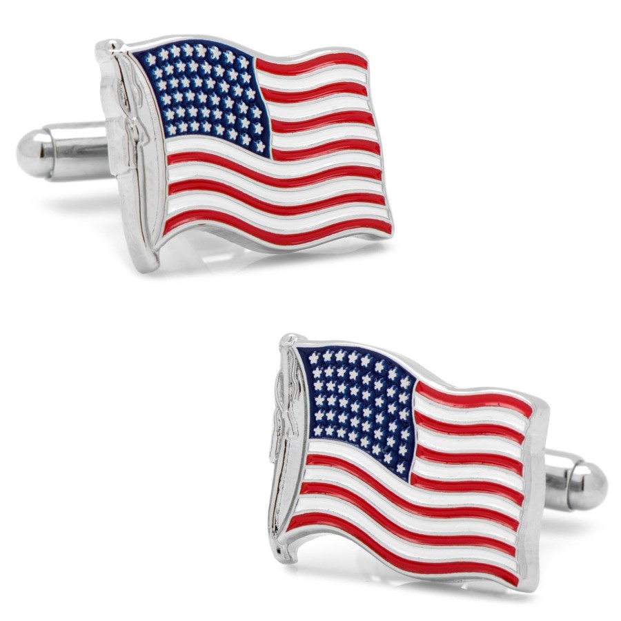 Cufflinks, Inc. Waving American Flag Cufflinks | Classic Cufflinks