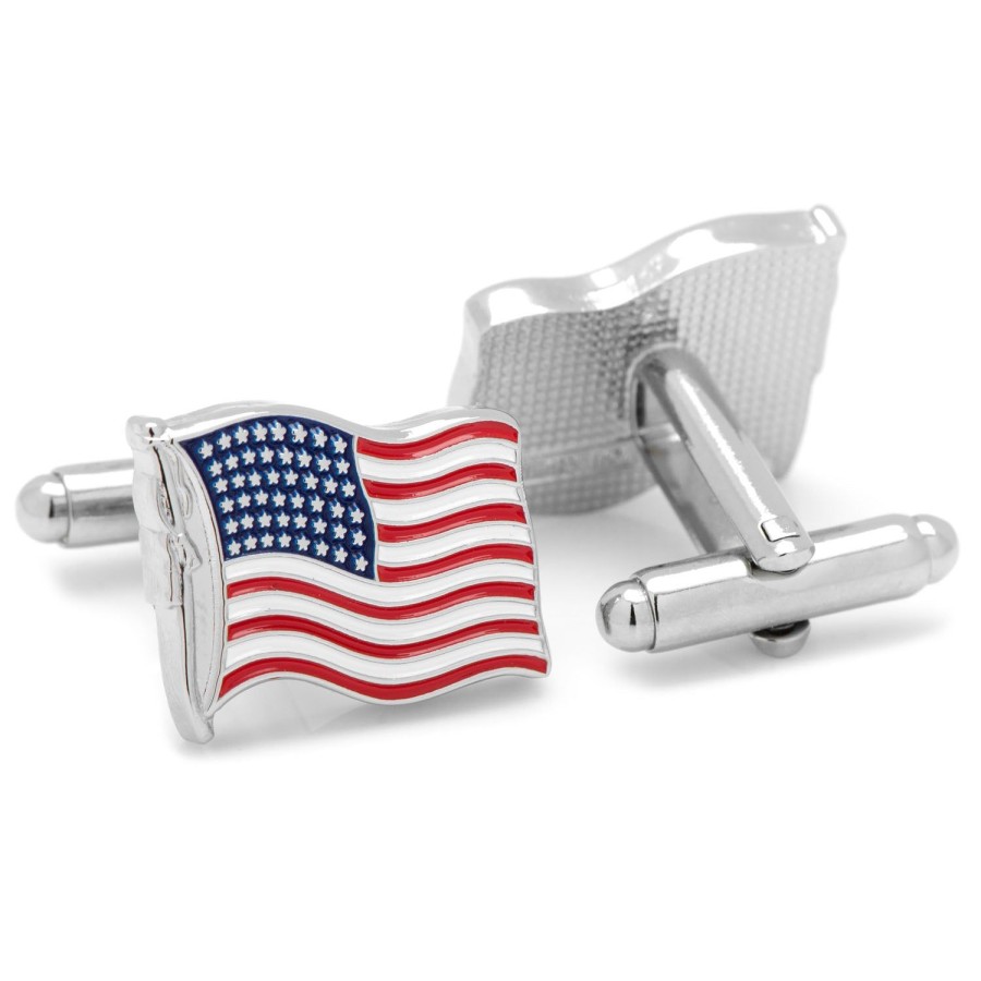 Cufflinks, Inc. Waving American Flag Cufflinks | Classic Cufflinks