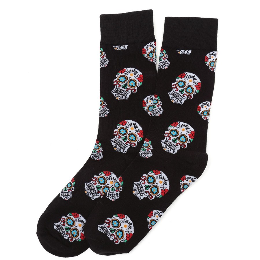 Cufflinks, Inc. Sugar Skull Black Socks | Socks