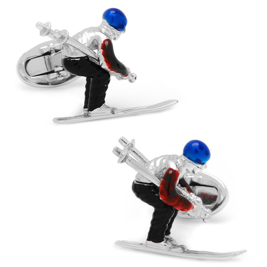 Jan Leslie Moving Skier Cufflinks | Classic Cufflinks