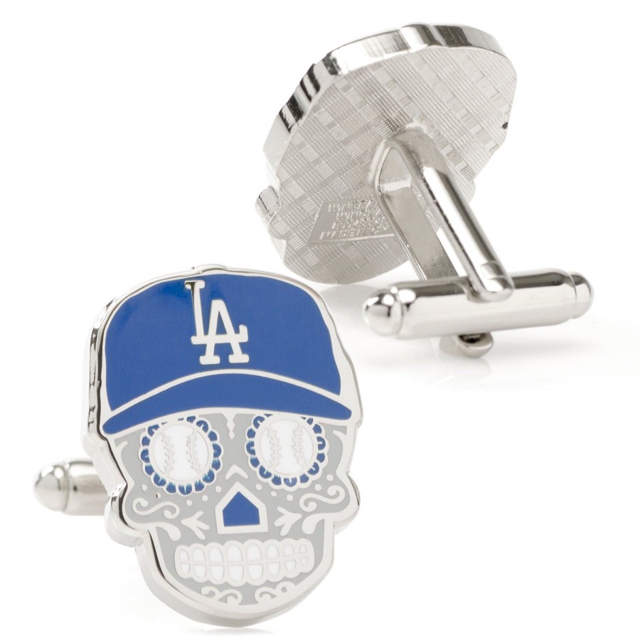 MLB La Dodgers Sugar Skull Cufflinks | Sports Cufflinks