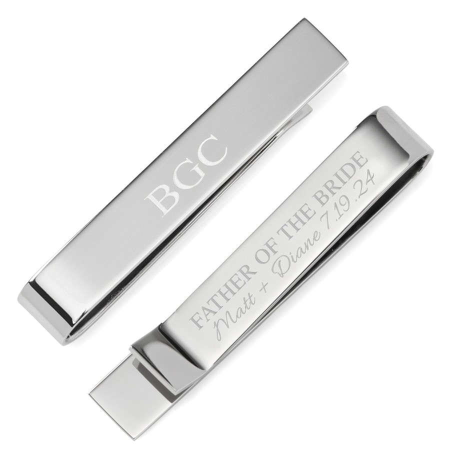 Ox and Bull Trading Co. Wedding Party Engravable Tie Bar | Classic Tie Bars