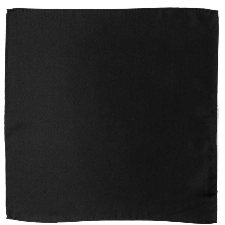 Ox and Bull Trading Co. Black Silk Pocket Square | Pocket Squares