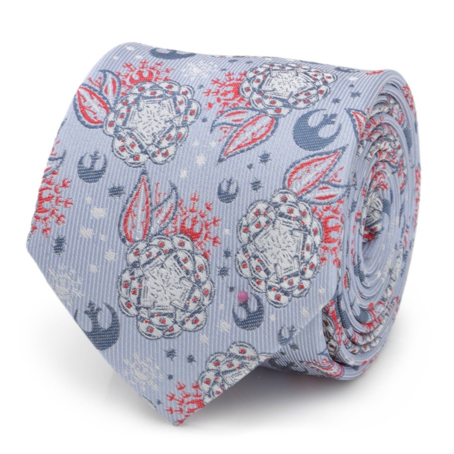 Star Wars Star Wars Floral Icons Light Blue Men'S Tie | Star Wars Ties