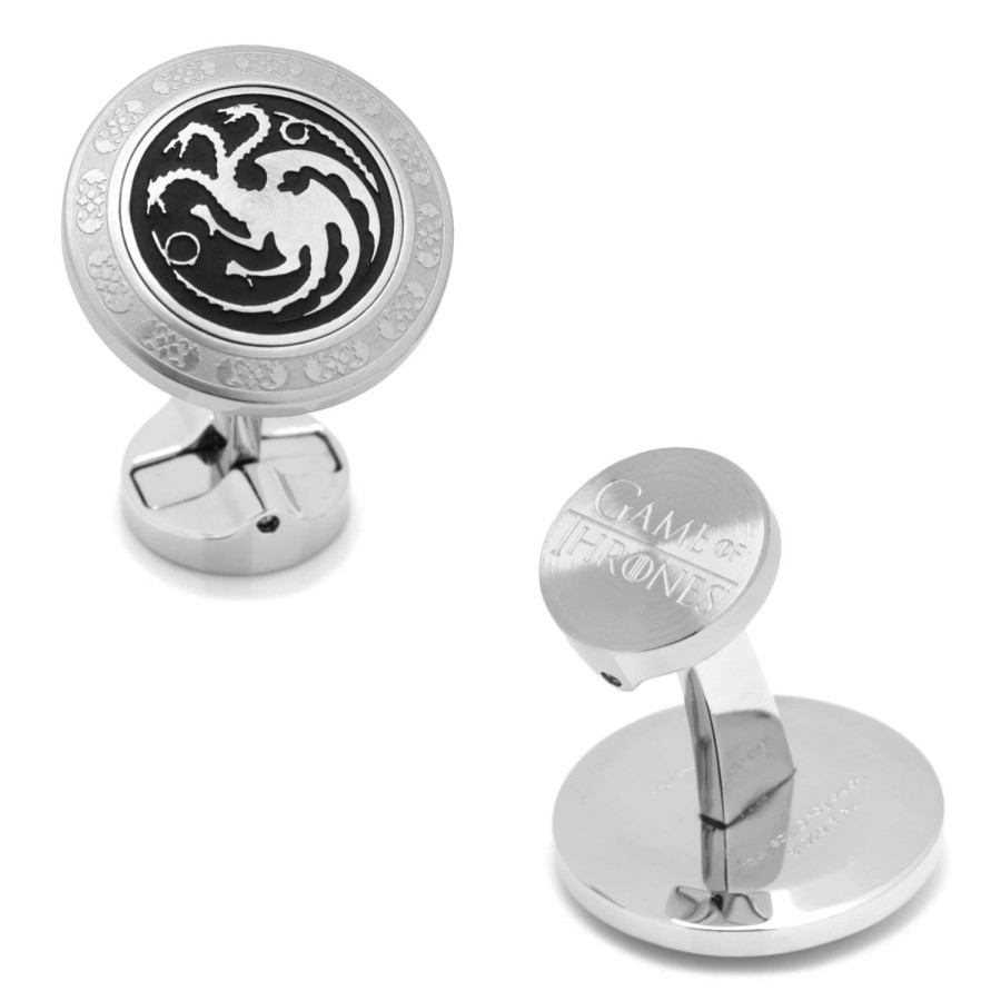 Game of Thrones Targaryen Filigree Stainless Steel Cufflinks | Movies & Characters Cufflinks