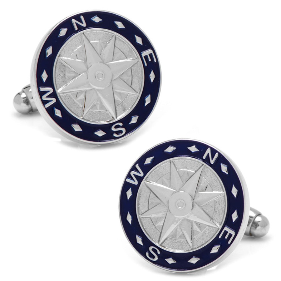 Cufflinks, Inc. Blue Compass Cufflinks | Classic Cufflinks