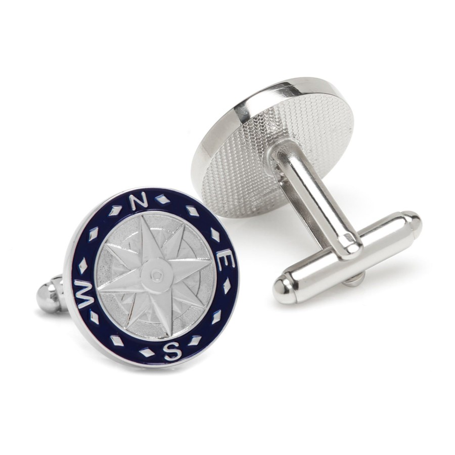 Cufflinks, Inc. Blue Compass Cufflinks | Classic Cufflinks