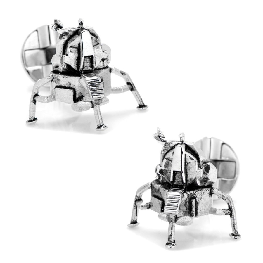 Ox and Bull Trading Co. 3D Moon Lander Cufflinks | Classic Cufflinks