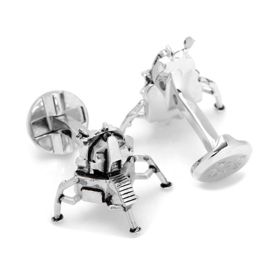 Ox and Bull Trading Co. 3D Moon Lander Cufflinks | Classic Cufflinks