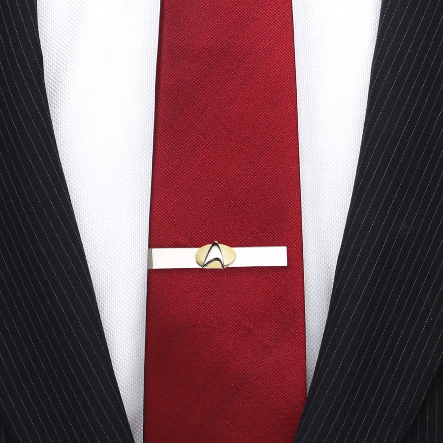 Star Trek Two Tone Star Trek Delta Shield Tie Bar | Movies & Characters Tie Bars