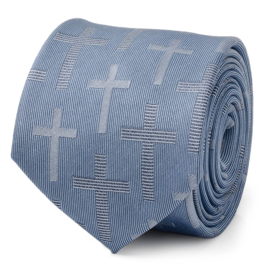 Cufflinks, Inc. Blue Textured Cross Men'S Tie | Classic Ties