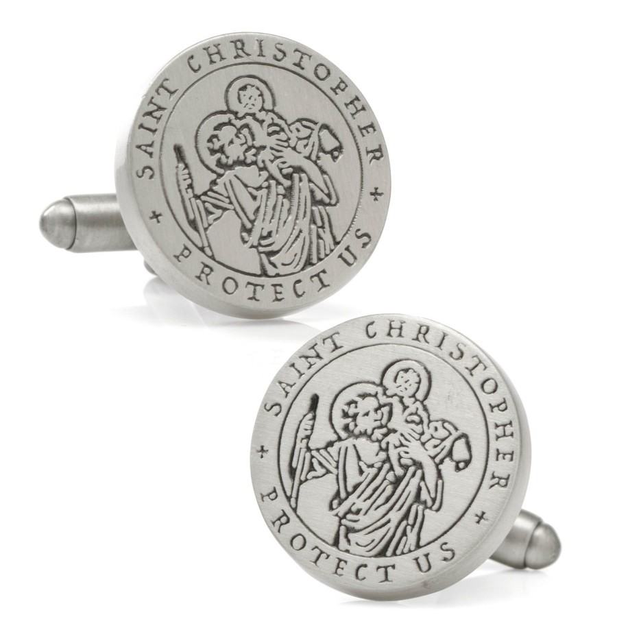 Ox and Bull Trading Co. St. Christopher Amulet Cufflinks | Classic Cufflinks