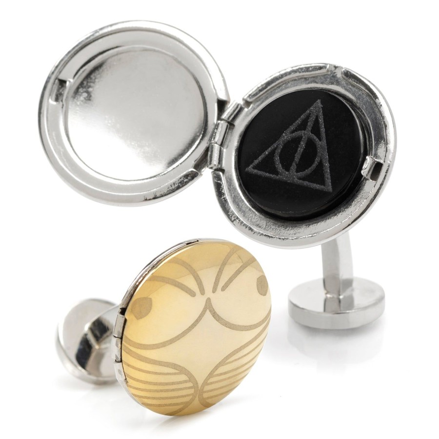 Harry Potter Golden Snitch Hidden Deathly Hallows Locket Cufflinks | Movies & Characters Cufflinks