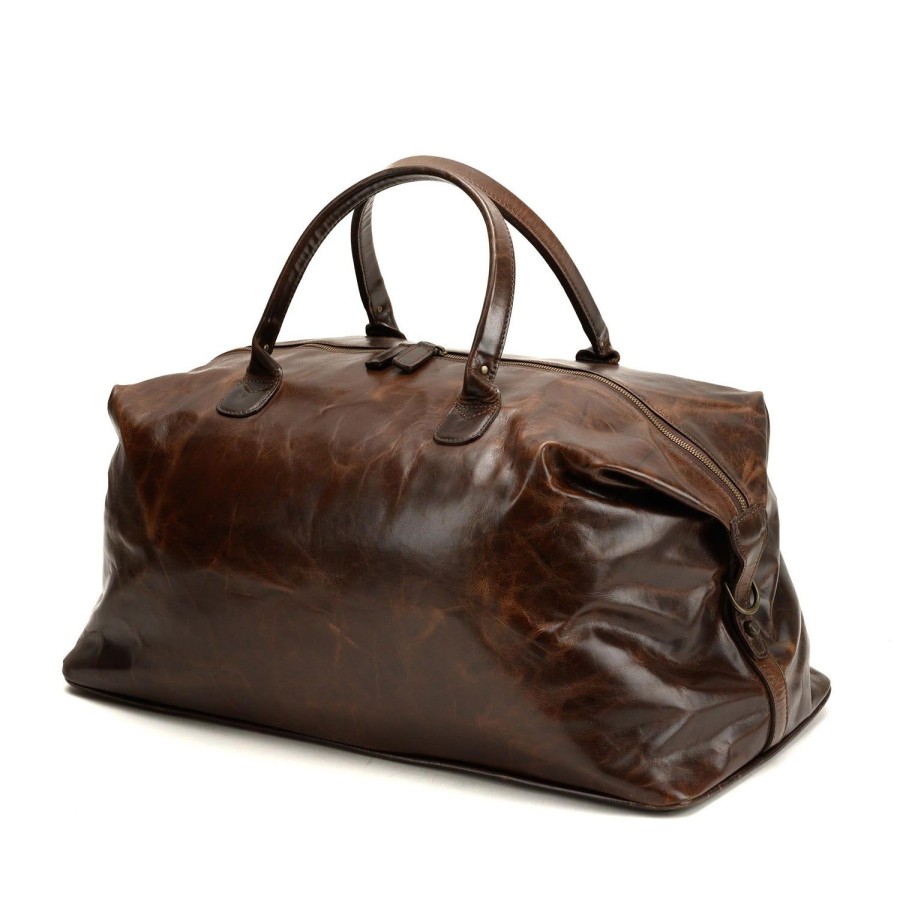 Moore & Giles Benedict Weekend Bag In Brompton Brown | Briefs Bags And Totes