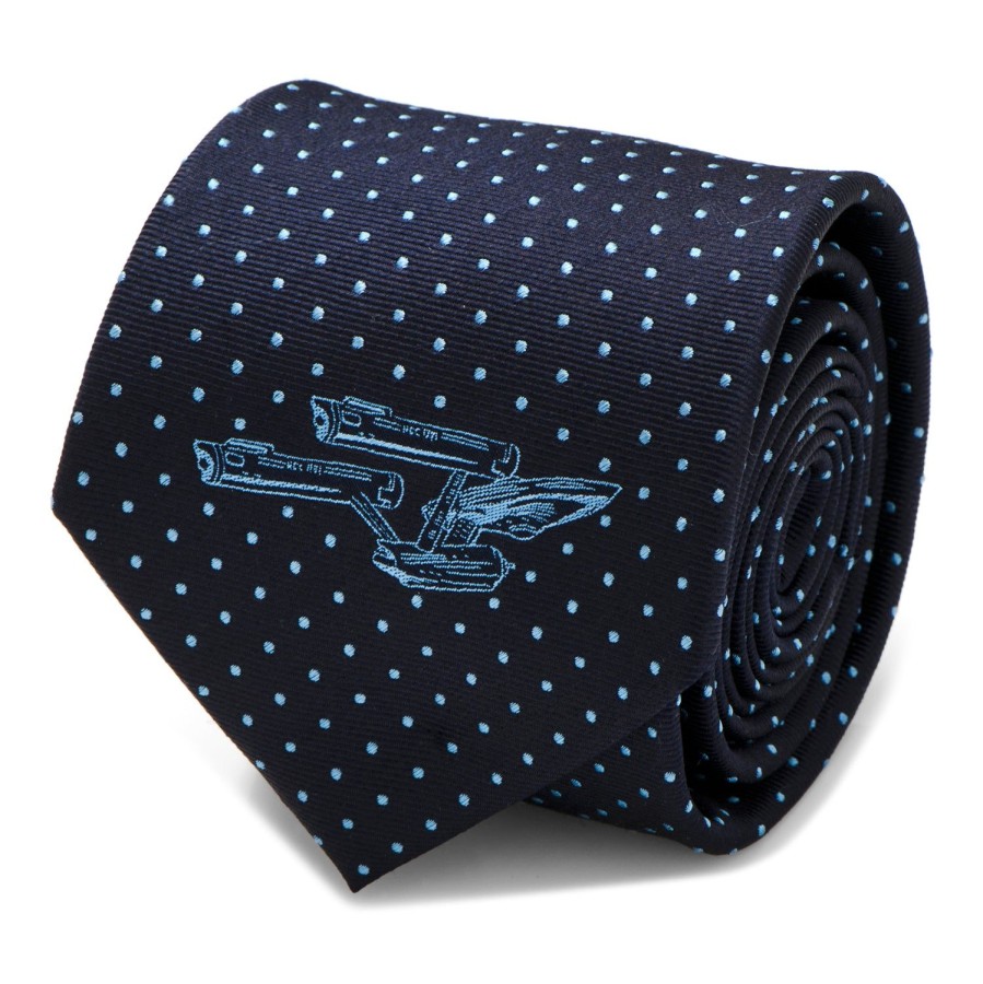 Star Trek Enterprise Dot Blue Men'S Tie | Star Trek Ties