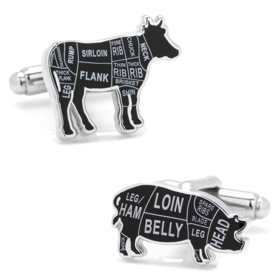 Cufflinks, Inc. Beef And Pork Butcher Cuts Cufflinks | Classic Cufflinks