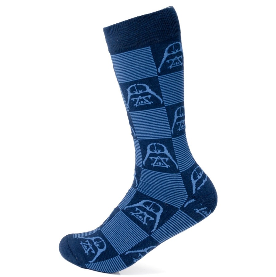 Star Wars Darth Vader Navy Check Men'S Socks | Socks