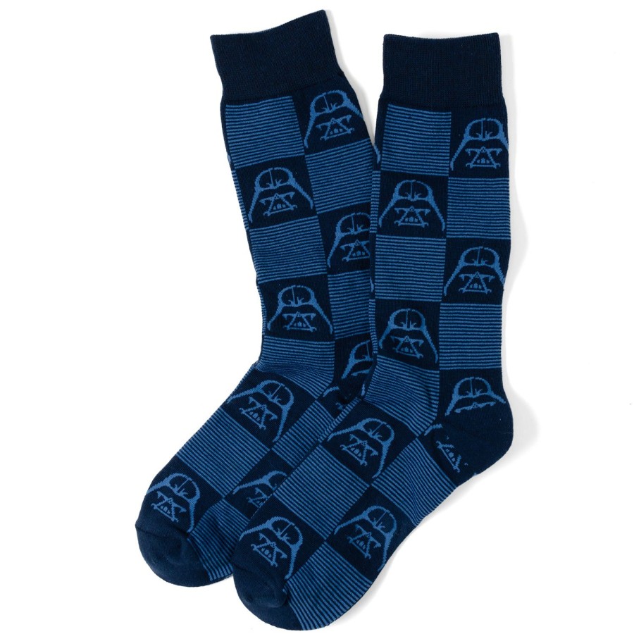 Star Wars Darth Vader Navy Check Men'S Socks | Socks