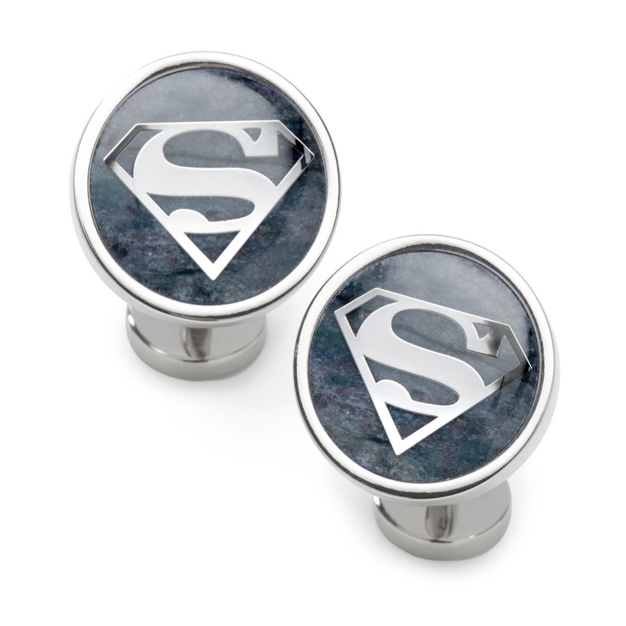 DC Comics Superman Navy Gemstone Cufflinks | Movies & Characters Cufflinks