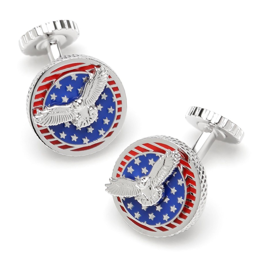 Tateossian Usa Rotating Flag Cufflinks | Classic Cufflinks