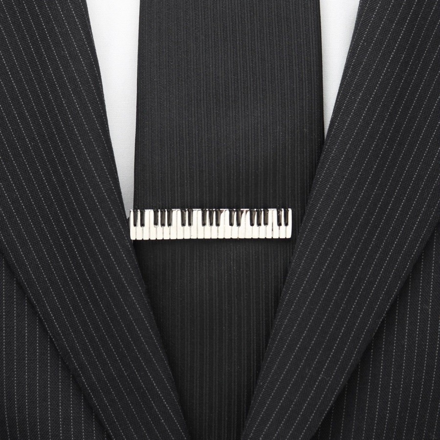 Ox and Bull Trading Co. Piano Keys Tie Clip | Classic Tie Bars