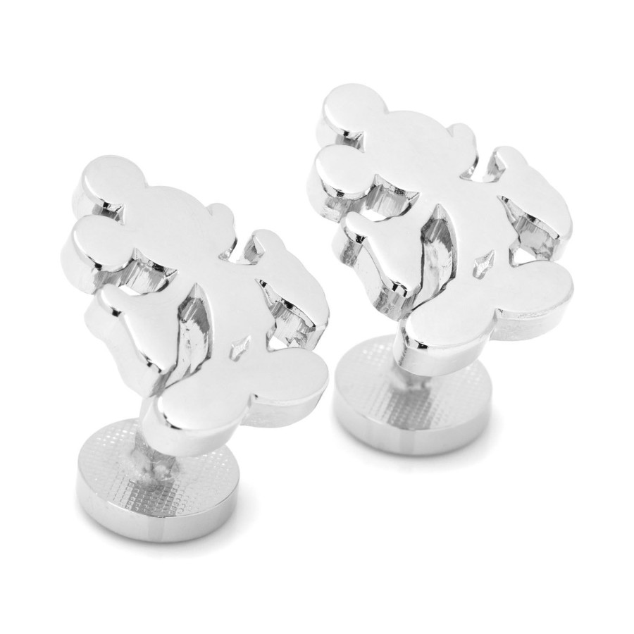 Disney Silver Mickey Mouse Silhouette Cufflinks | Movies & Characters Cufflinks