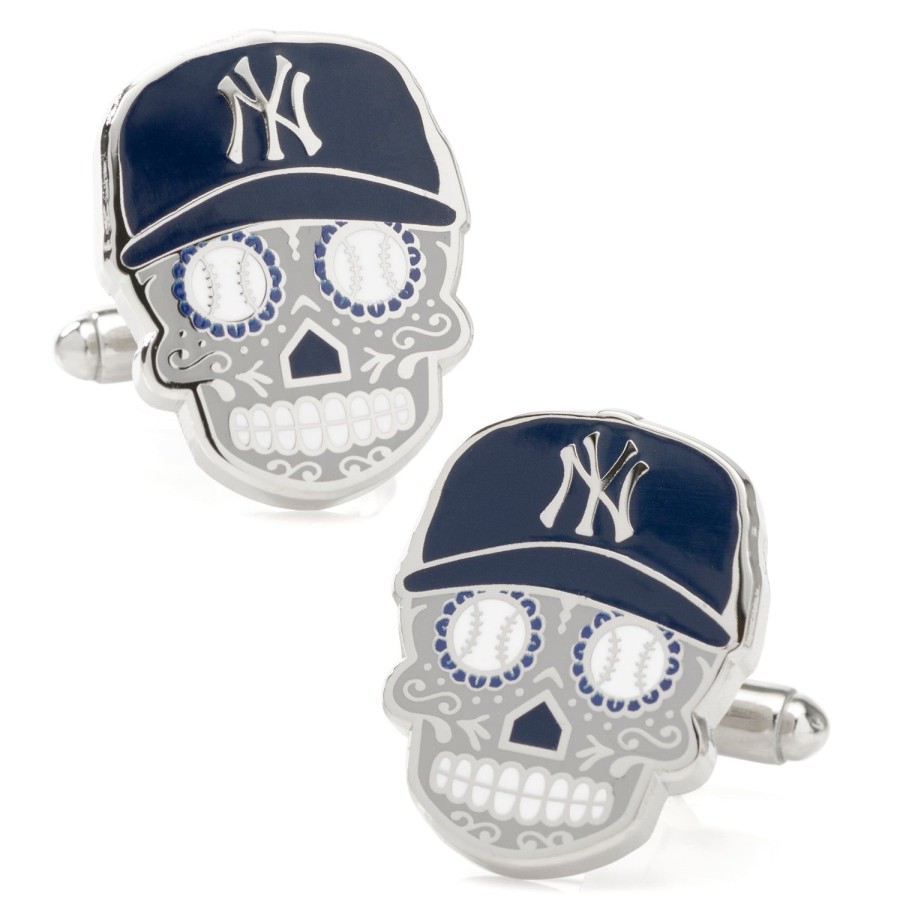 MLB New York Yankees Sugar Skull Cufflinks | Sports Cufflinks