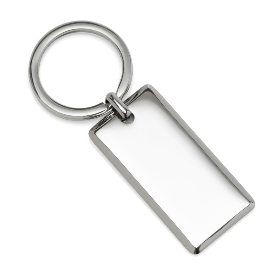 Ox and Bull Trading Co. Rectangle Engravable Stainless Steel Key Chain | Key Chains