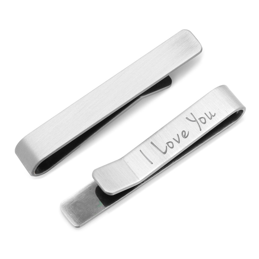 Ox and Bull Trading Co. I Love You Hidden Message Tie Bar | Classic Tie Bars