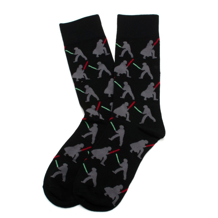 Star Wars Vader V. Luke Lightsaber Battle Black Socks | Socks