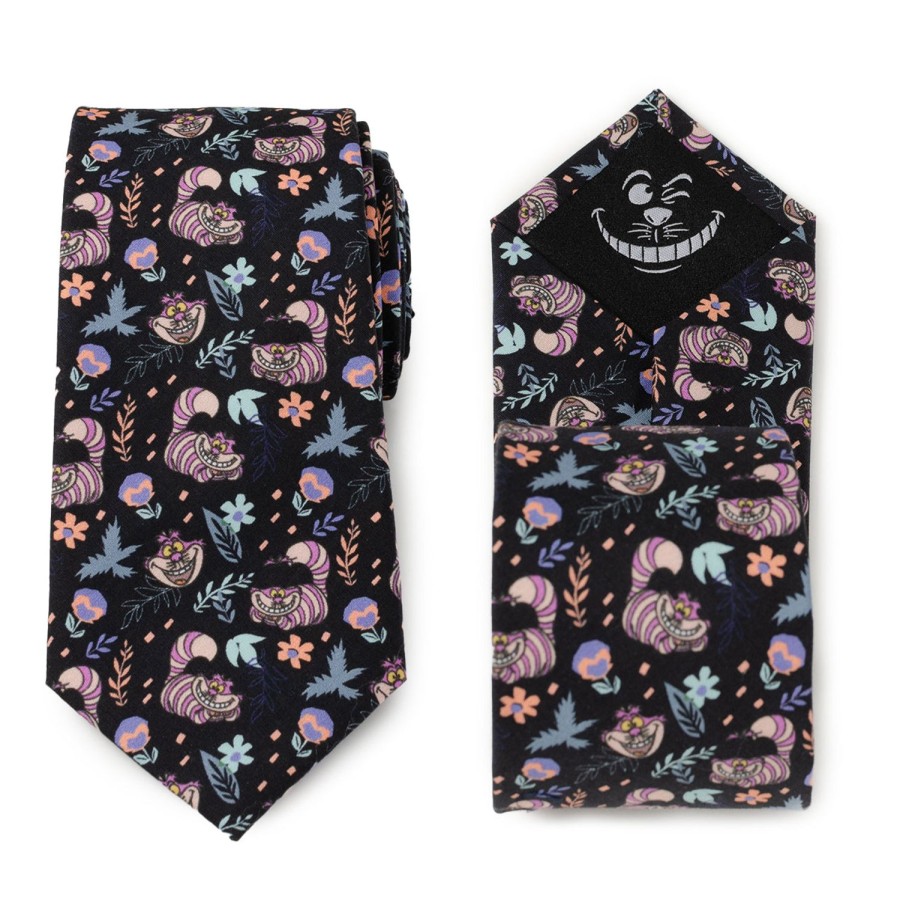 Disney Alice In Wonderland Cheshire Cat Black Men'S Tie | Disney Ties