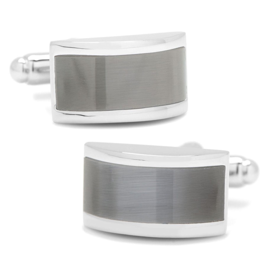 Ox and Bull Trading Co. Gray Cat'S Eye Bridged Cufflinks | Classic Cufflinks