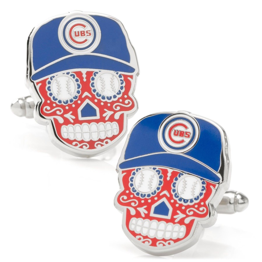 MLB Chicago Cubs Sugar Skull Cufflinks | Sports Cufflinks