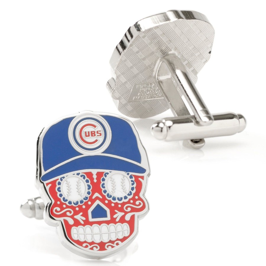 MLB Chicago Cubs Sugar Skull Cufflinks | Sports Cufflinks