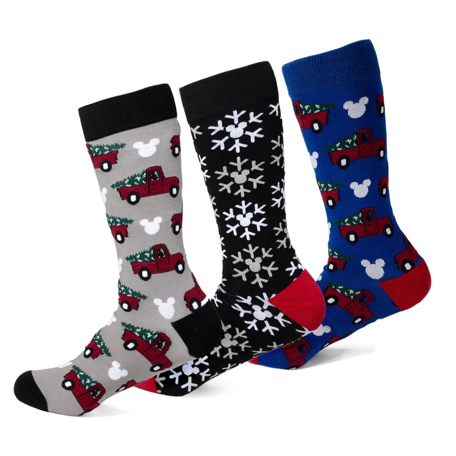 Disney Mickey Silhouette Holiday 3 Pack Set | Socks