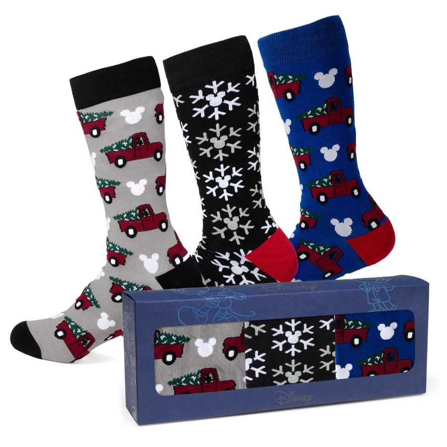 Disney Mickey Silhouette Holiday 3 Pack Set | Socks