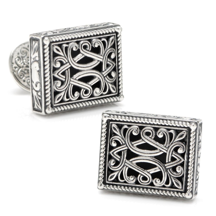 Konstantino Sterling Silver Rectangle Cufflinks | Classic Cufflinks