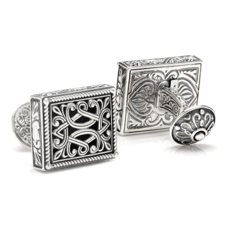 Konstantino Sterling Silver Rectangle Cufflinks | Classic Cufflinks