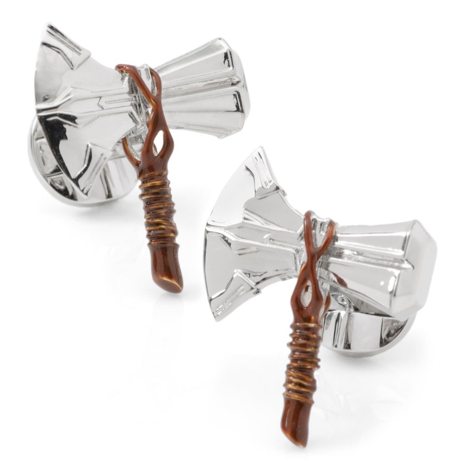 Marvel 3D Stormbreaker Silver Cufflinks | Movies & Characters Cufflinks