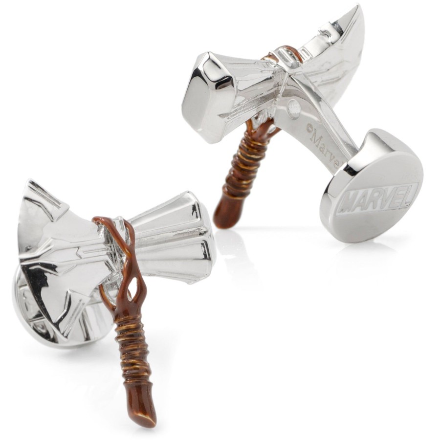 Marvel 3D Stormbreaker Silver Cufflinks | Movies & Characters Cufflinks