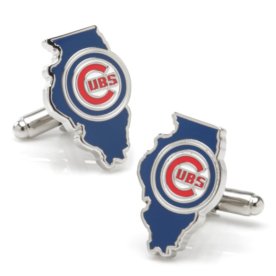 MLB Chicago Cubs State Shaped Cufflinks | Sports Cufflinks