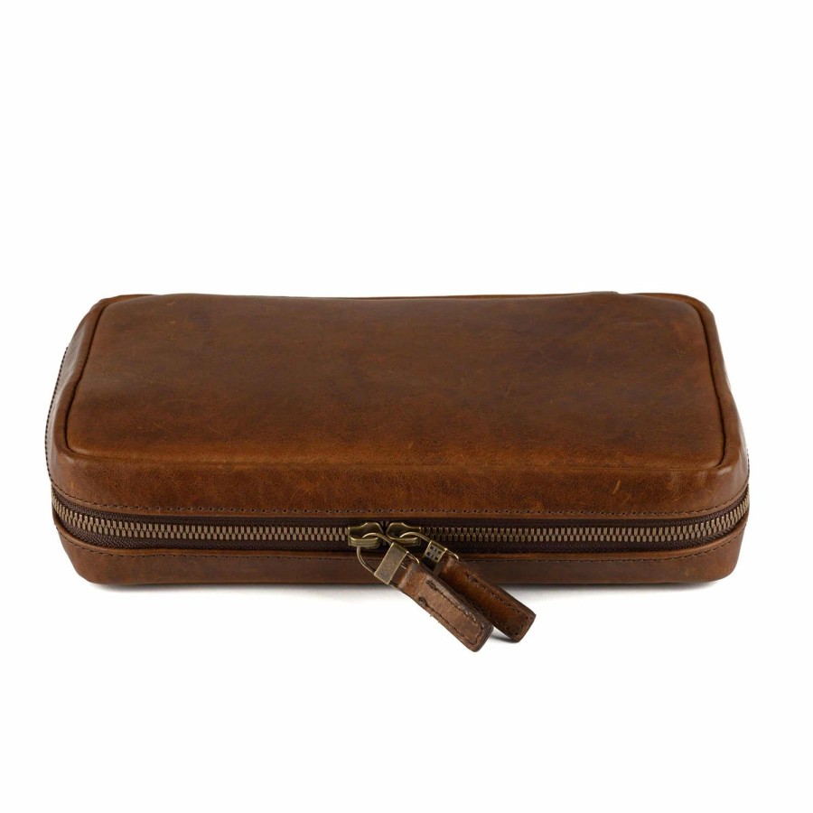 Moore & Giles Kent Travel Kit In Baldwin Oak | Briefs Bags And Totes