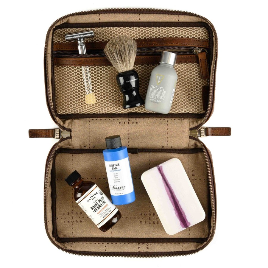 Moore & Giles Kent Travel Kit In Baldwin Oak | Briefs Bags And Totes