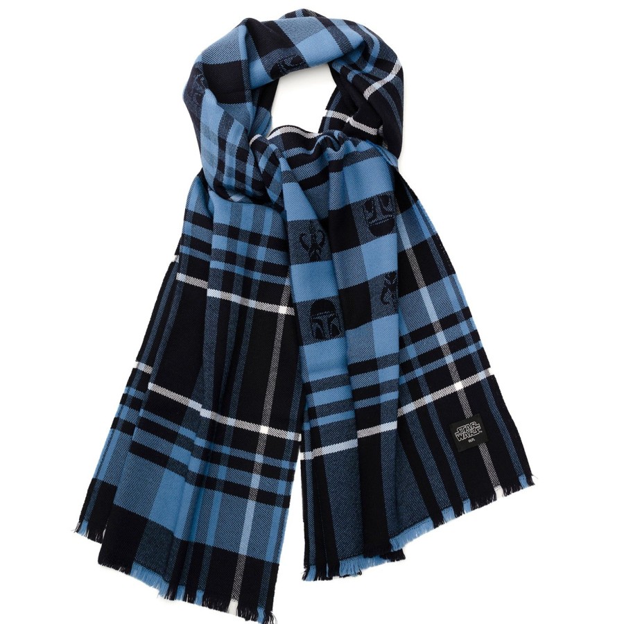 Star Wars Mandalorian Blue Tartan Scarf | Scarves