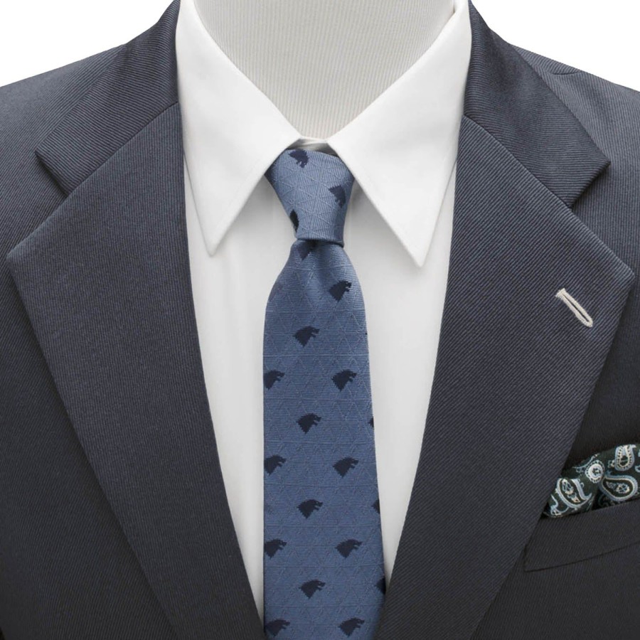 Game of Thrones Stark Geometric Sword Blue Men'S Tie | Game Of Thrones Ties