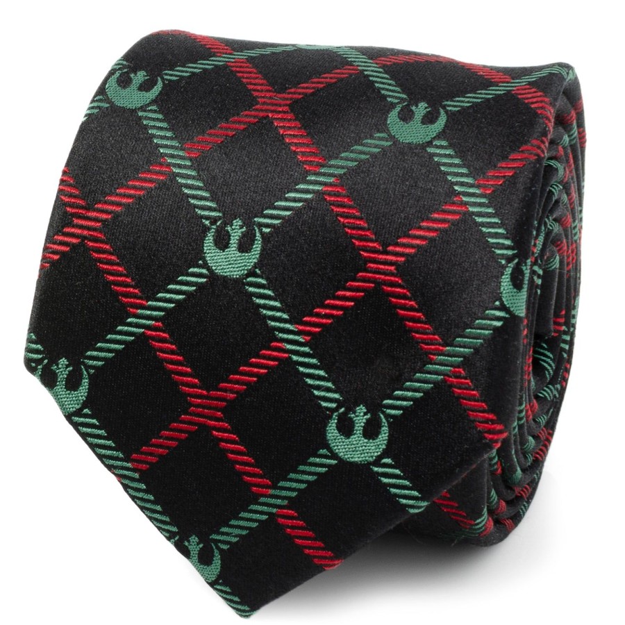 Star Wars Rebel Red/Green Plaid Men'S Tie | Star Wars Ties